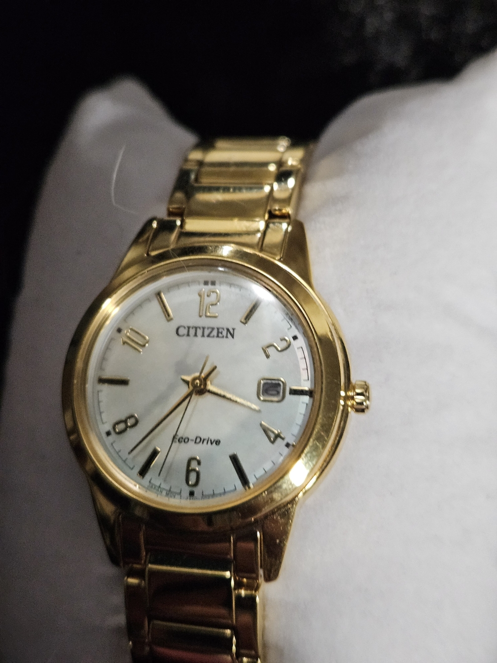 Citizen Women's Gold Eco-Drive Bracelet Watch - Gold/White